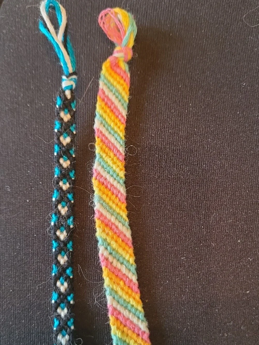 Handmade Multicolor Friendship Bracelet Bundle- Blue, Pink, Yellow & Green